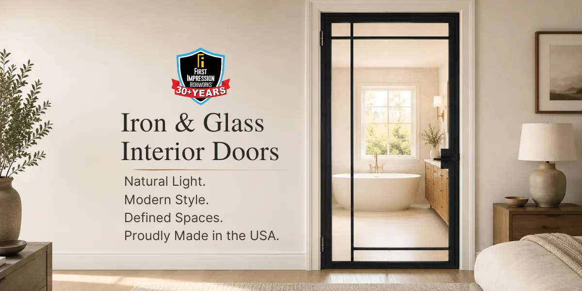 Custom iron entry doors by First Impression Ironworks